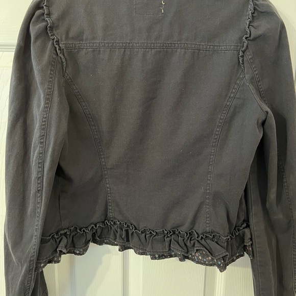 Denim Jacket with Ruffle Detail - Picture 3 of 5